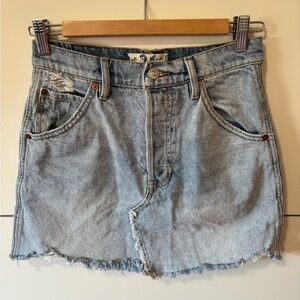 Free People Denim Mini Skirt